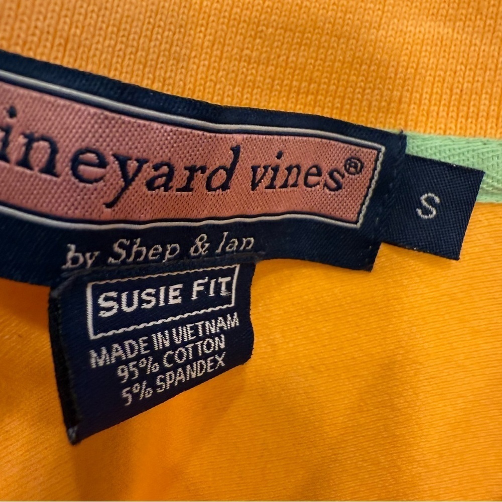 Vineyard Vines Susie Fit Womens Orange Short Sleeve Polo Shirt Size Small NWOT - Picture 11 of 11
